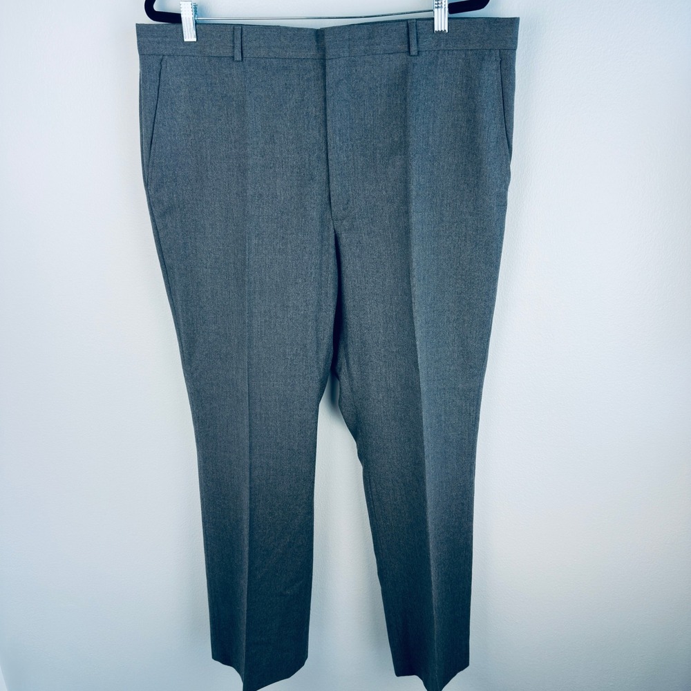 L.L.‎ Bean Mens 40x30 Gray Pure Wool Dress Pants Trousers Made in USA